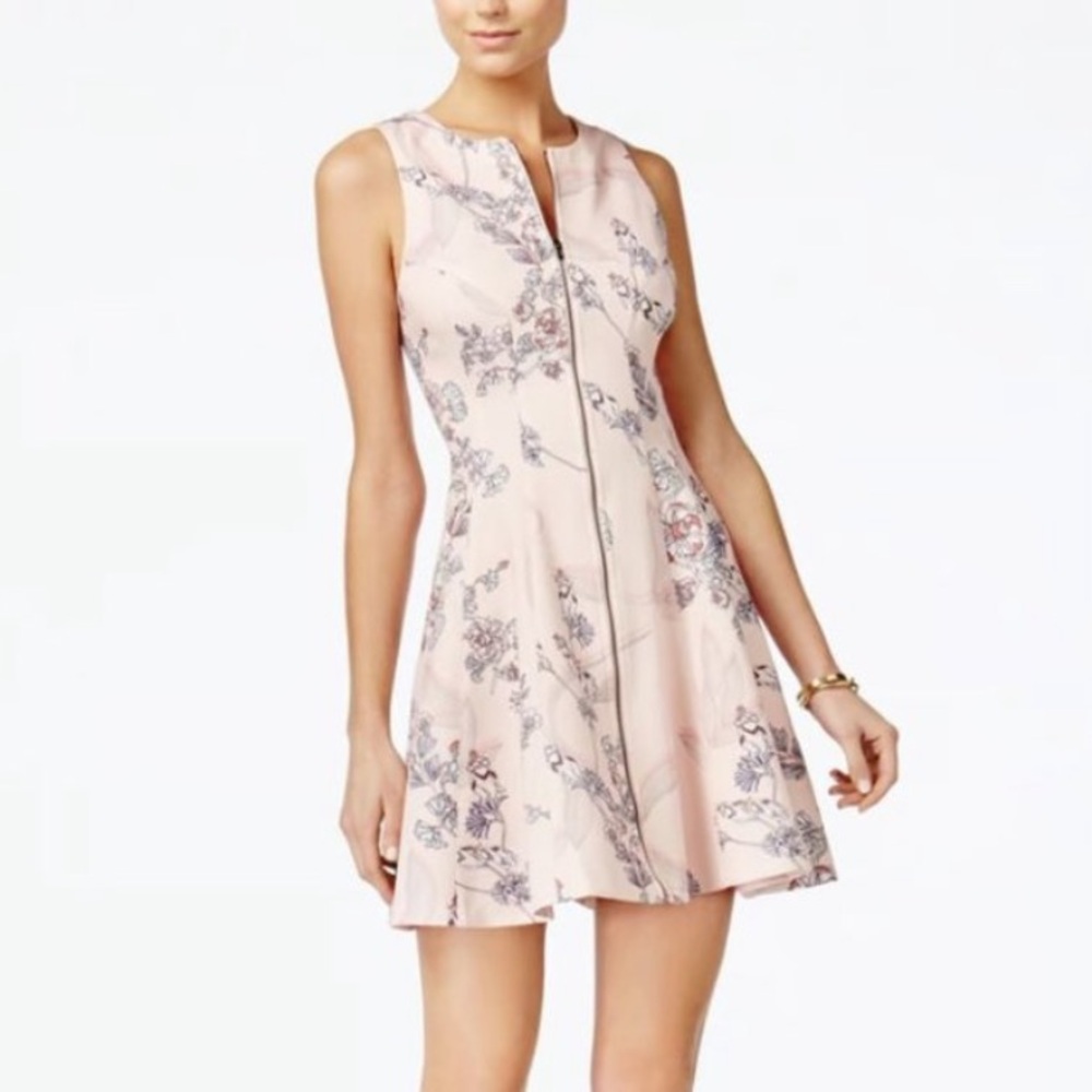 Bar III Zip Front Scuba Dress